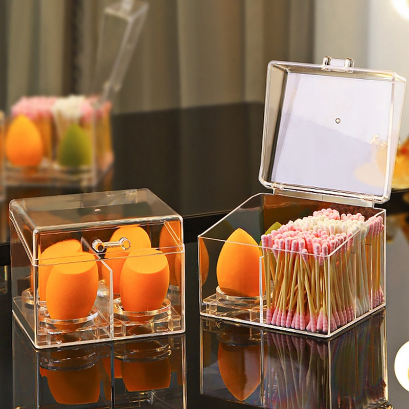 Acrylic Makeup Brush Holder Organizer Cosmetic Holder Lipstick Storage Container Transparent Storage Box Holder