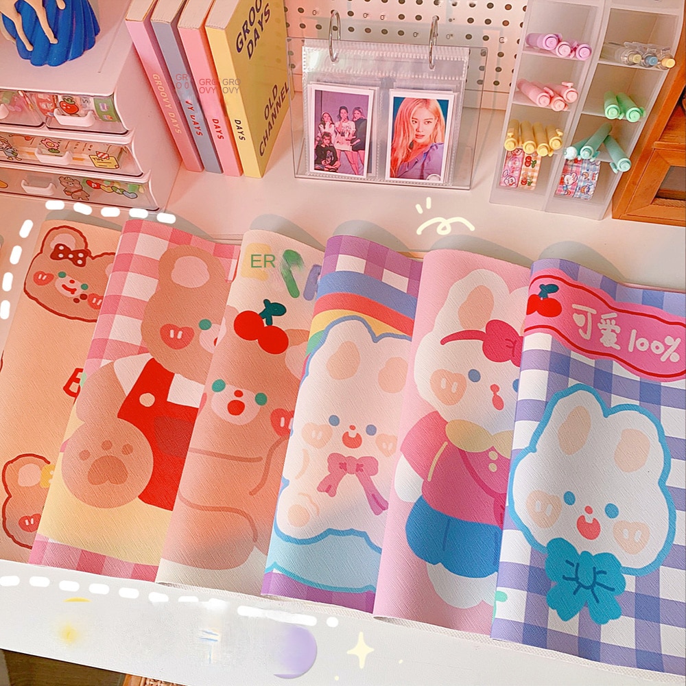 Cartoon Soft Cute Bear Rabbit Kawaii Large Mousepad Game Wear-resistant Non-Slip Rubber Desktop Mouse Keyboard Office Table Mat