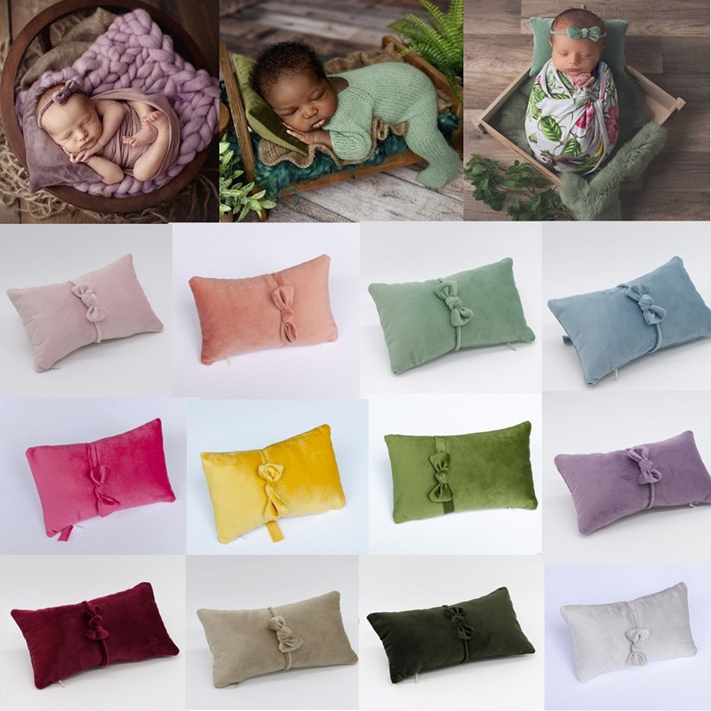 Newborn Photography Props Baby Girl Headband Newborn Pillow Cushion Photography Accessories