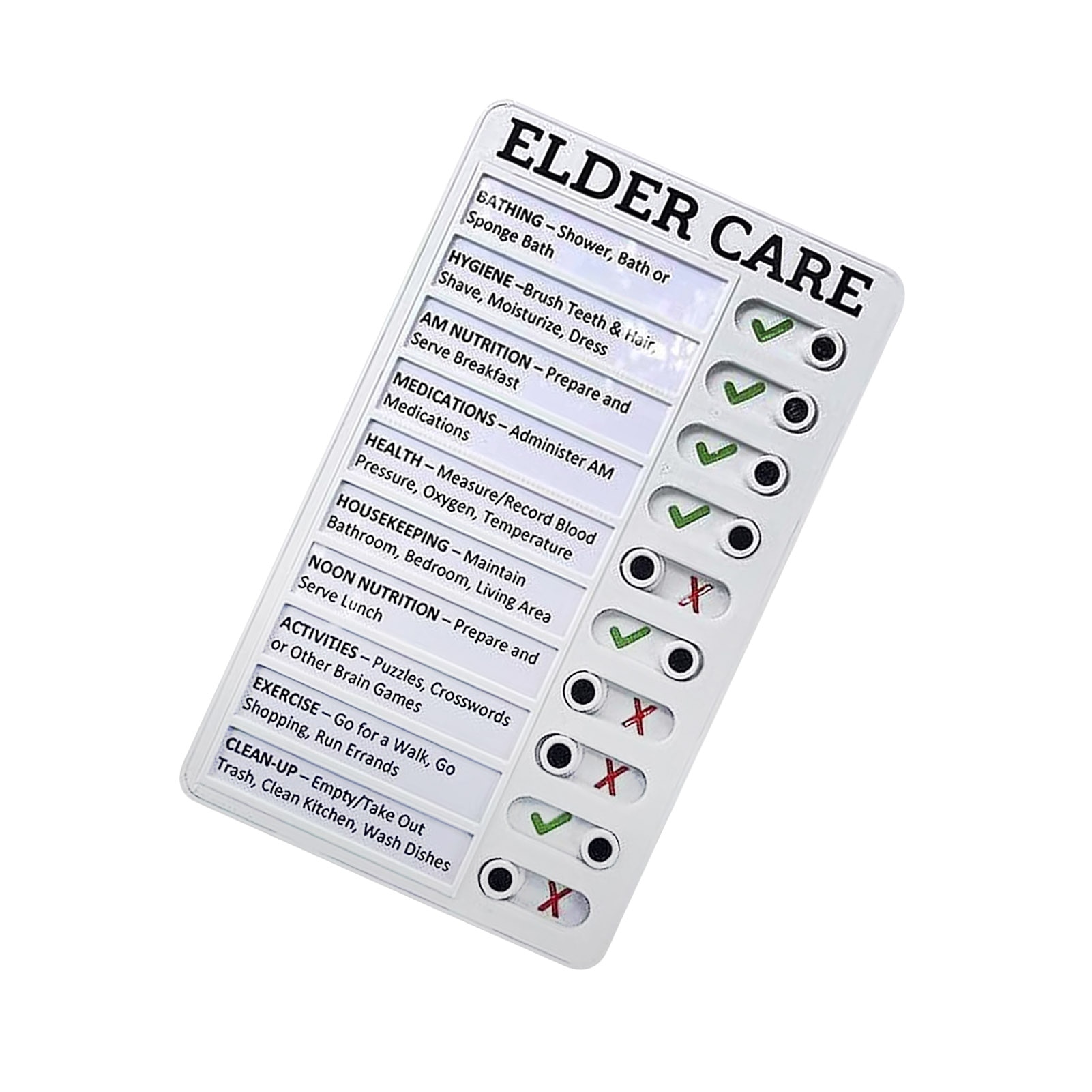Chores Portable Memo Board RV Checklist PP Checklist Board With Slider Portable Checklist Note Pad Removable And Reusable Home