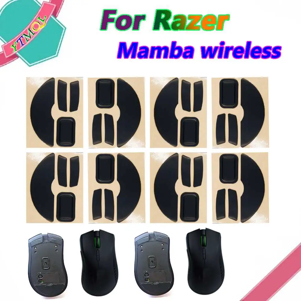 2-10set Mouse Feet Skates Pads For Razer Mamba wireless Mouse White Black Anti skid sticker replacement