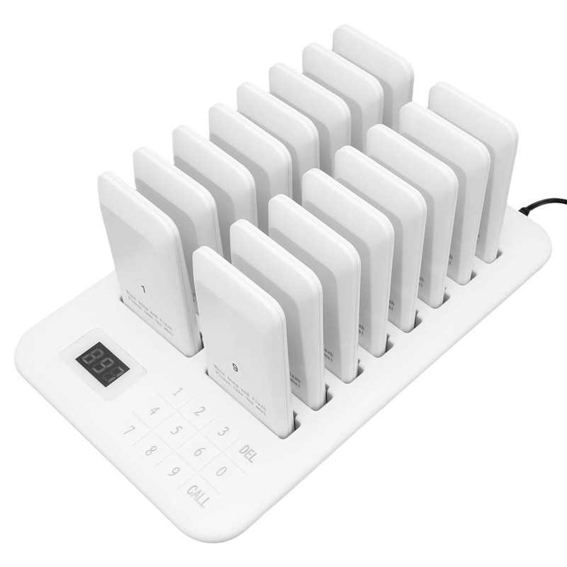 Wireless Calling System Touch Screen Keyboard 800m Transmission Pager Systems for Food Courts