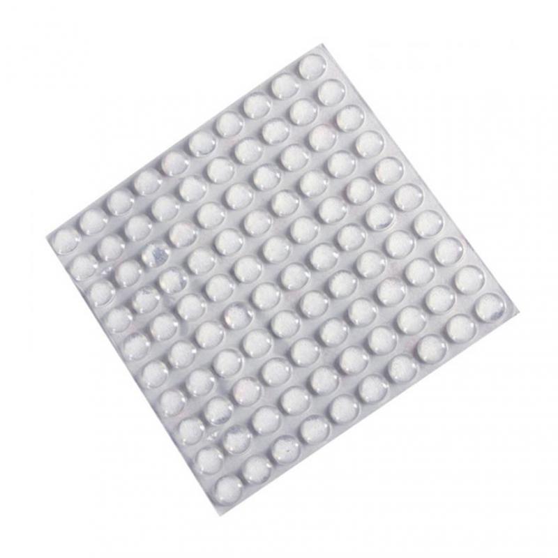 100pcs/sheet Self-adhesive Buffer Particles Round Rubber Bumper Toilet Door Cabinet Anti-collision Soft Anti-skid Shock Absorber