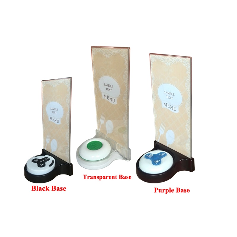10pcs K-SP Acrylic Menu Holder Fit For Restaurant Pager Call Bell Button System (Without Button)