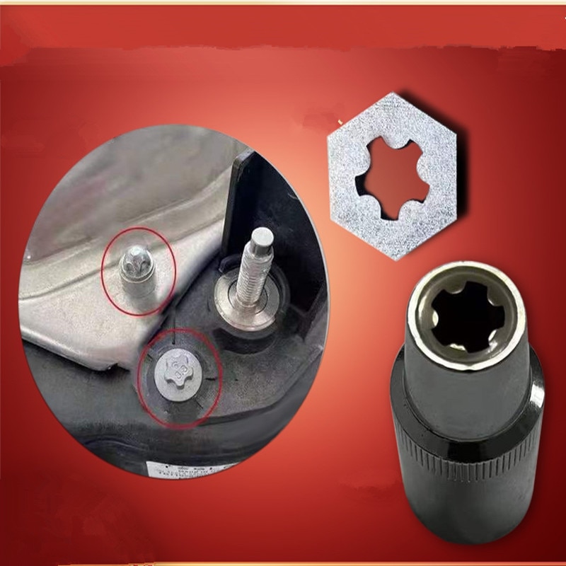 1Pcs For Tes-la Battery Cover Car Special Tools Dismantling Socket Wrench With Five-Pin Screw,Dismantling Special Tools