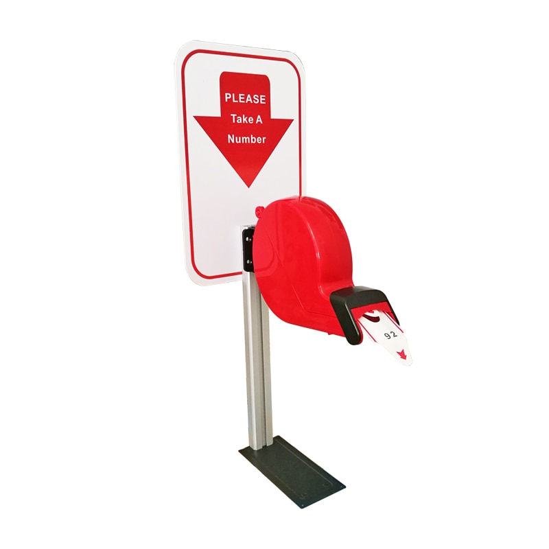 Ticket Dispenser Column with Paper Roll Take A Number Machine Turn O Matic for Electronic Queue Management Calling System