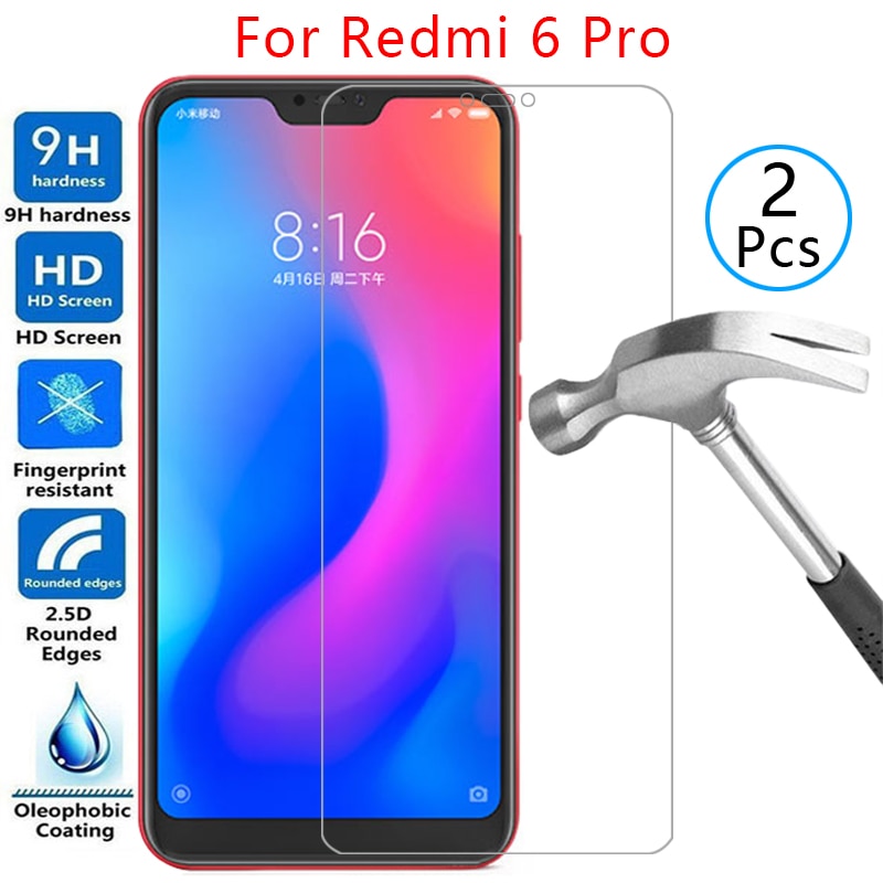tempered glass screen protector for xiaomi redmi 6 pro case cover on ksiomi 6pro redmi6pro protective phone coque bag 360 readmi