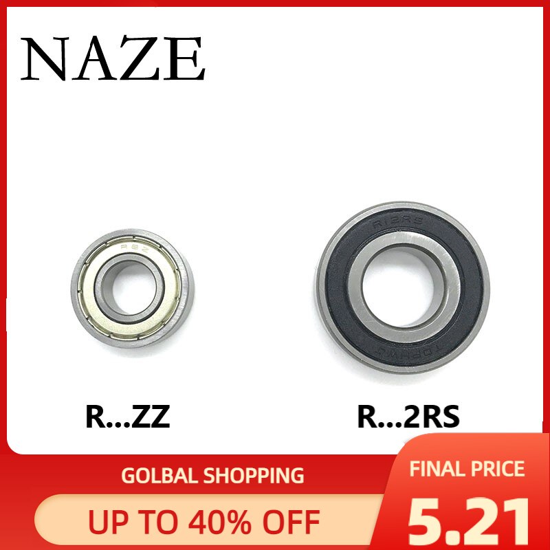 NAZE Bearing R2-6ZZ 3.175x9.525x3.571mm 10PCS R2-6Z High Quality British System Bearing Miniature Deep Groove Ball Bearing