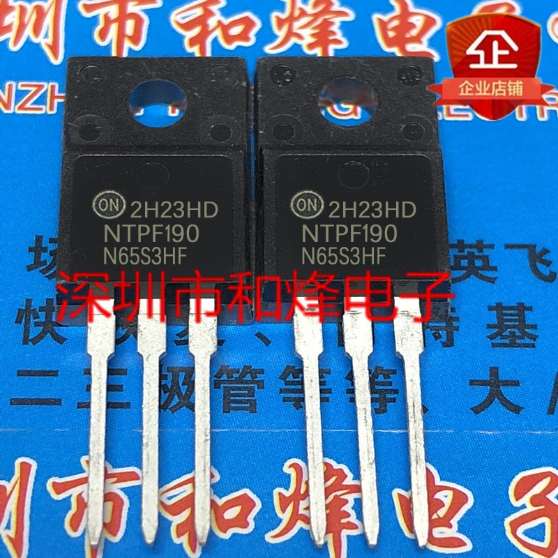 5pcs 100% orginal new NTPF190N65S3HF 650V MOS FET power tube TO-220F