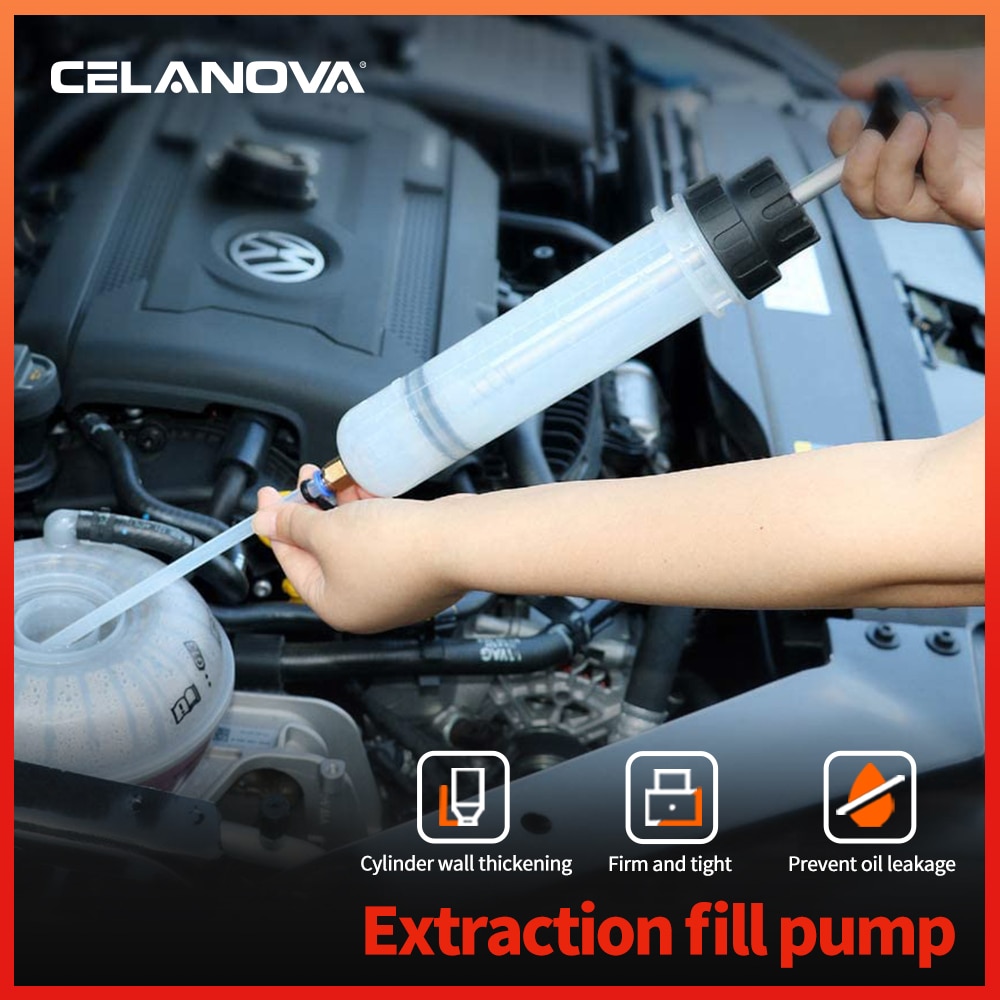 1.5L OilFluid Extractor Filling Oil Change Syringe Bottle Transfer Automotive Fuel Extraction Pump Oil Extractor Pump Hand Tool