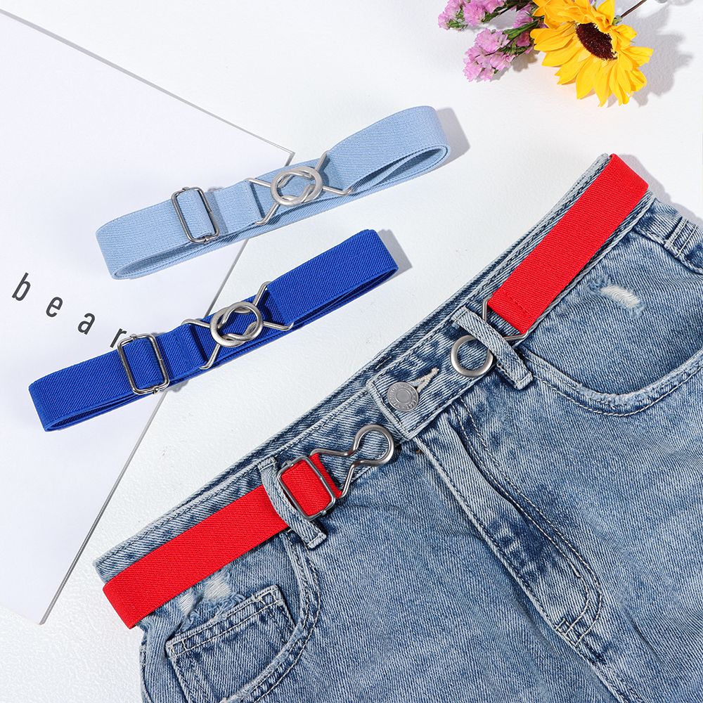 Wide Stretch For Jeans Pants Kids Belts Waist Belt Candy Color Elastic Belts Leisure