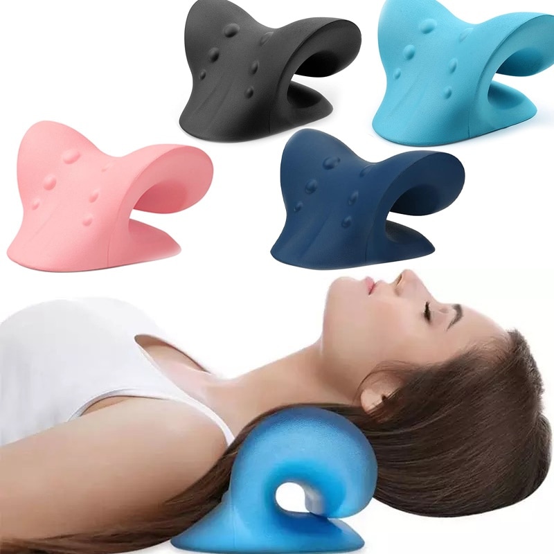 1PCS Neck Shoulder Stretcher Relaxer Cervical Chiropractic Traction Device Pillow for Pain Relief Cervical Spine Alignment Gift