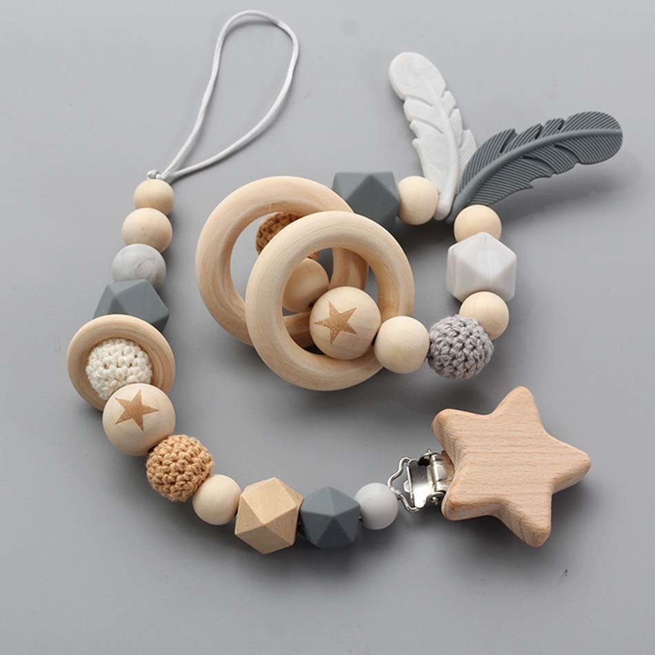 BPA Free Silicone Baby Pacifier Clips Silicone Pacifier Chain Bracket Nipple Bracket Holder Nipples Toddler Toys Baby Shower Gif