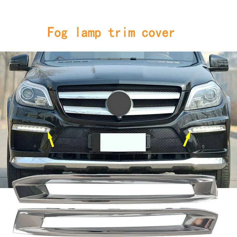 A1668851774 a1668851874 is apply to W166 GL500 gl550 gl63amg Fog lamp cover light strip Electroplated strip of dayt