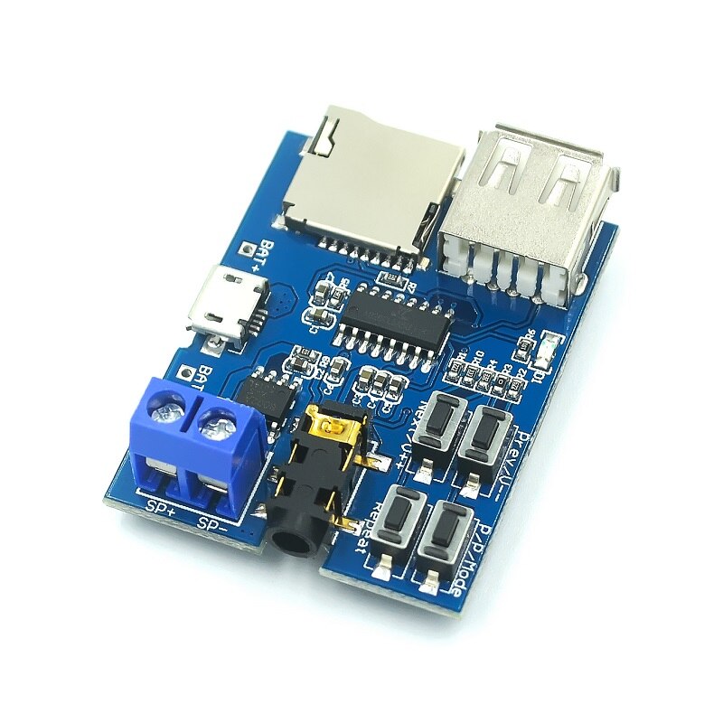 MP3 Nondestructive Decoder Board Built-in Amplifier Mp3 Module mp3 Decoder TF Card U Disk Decoding Player