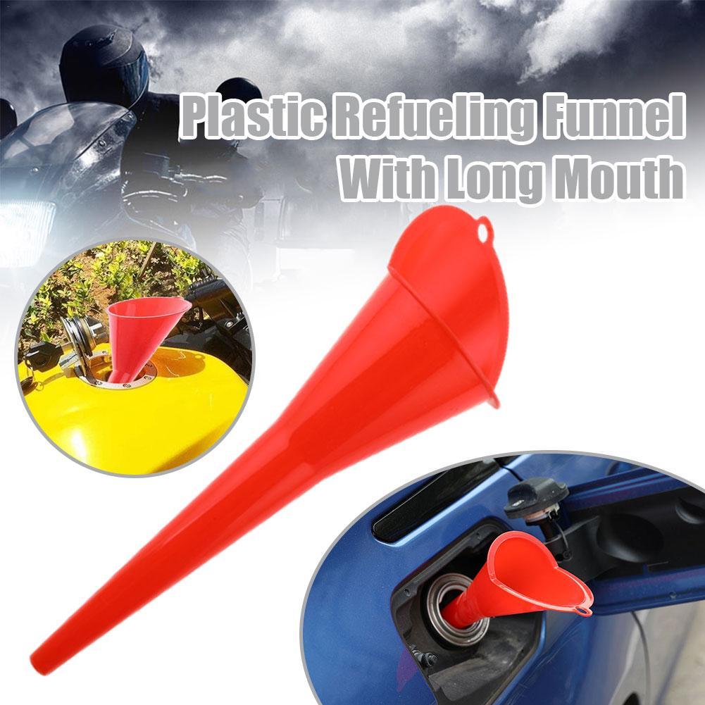 Car Long Stem Funnel Gasoline Oil Fuel Filling Tools Anti-splash Plastic Funnel For Motorcycle Car Truck Refueling Tools Access