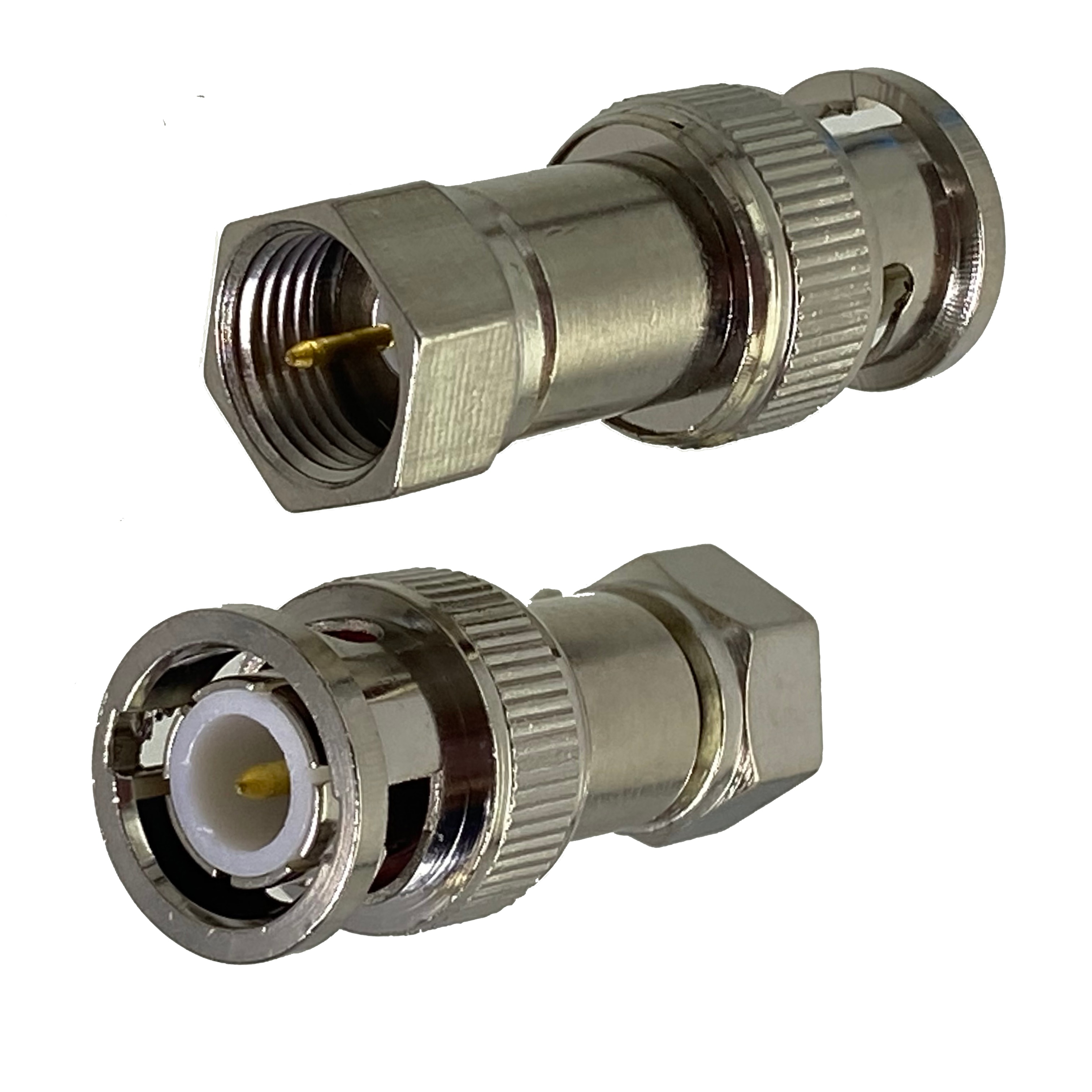 1pcs Connector Adapter BNC Male Plug to F TV Male Plug RF Coaxial Converter Wire Terminals 50ohm New