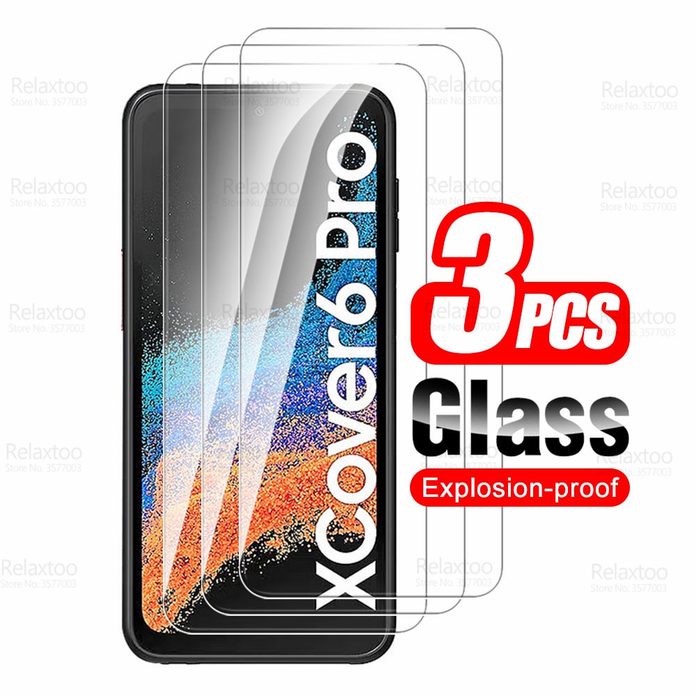 3pcs Tempered Glass For Samsung Galaxy XCover 6 Pro XCover6 Pro X Cover 6Pro G736B 5G 2022 6.6" Screen Protector Protective