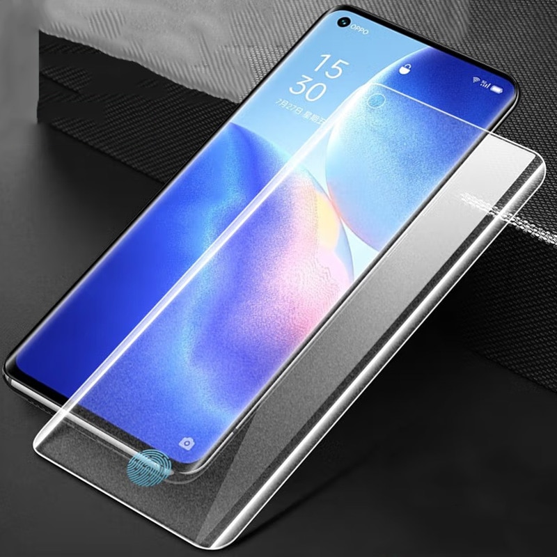 For Oppo Reno3 Reno4 Reno5 Pro Plus 5G Matte UV Glass Screen Protector Tempered Glass Matte UV Full Cover Protective Glass