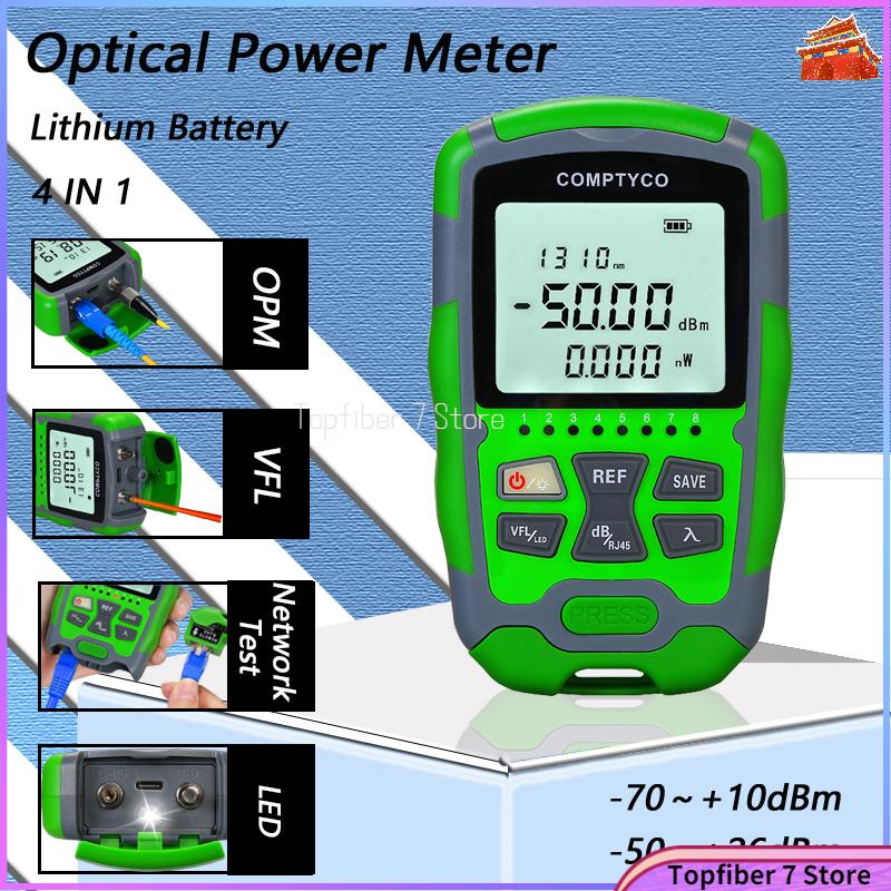 AUA-MC70 Optical Power Meter -70~+10dBm 4 in 1 Multifunction Fiber Network Cable Tester Visual Fault Locator 1-50MW LED