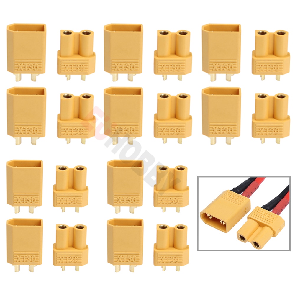 Wholesale 5/10 Pair XT30 Connector Male and Female Suitable for Remote Control Lithium Polymer Battery Bullet Power Plug