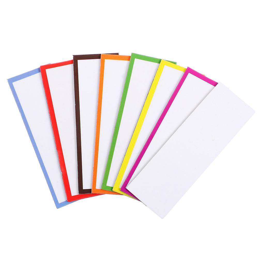 40Pcs Labels Reusable Portable Blank Dry Erase Magnetic Labels Magnetic Fridge Notepads Magnetic Stickers