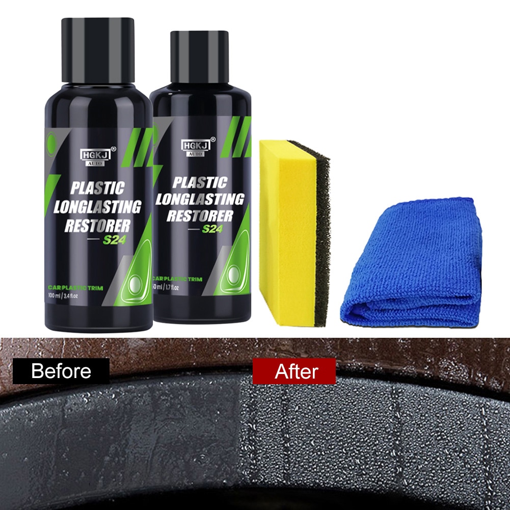 Car Plastic Restorer Cleaning Repair Polishing Agent For Interior Exterior Trim Anti-Aging Hydrophobic Coating Polish Tool Kit