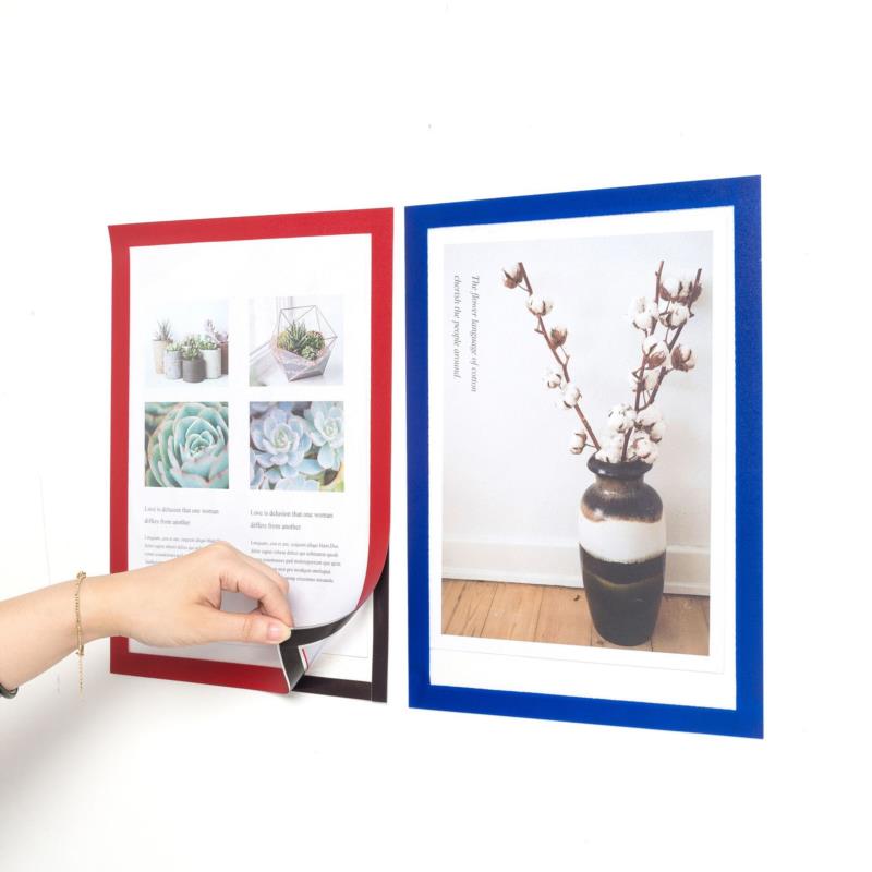 1PC Magnetic Self-Adhesive Rubber Poster Frame Sticker Gold A4/A5/A6 Office Store Picture Photo Certificates Frame Display Card