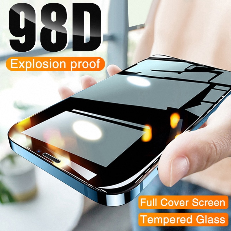4Pcs Full Cover Tempered Glass On For iPhone 11 Pro Max 12 13 14 X XR XS Max 12 mini Screen Protector For iPhone 6 7 8 Plus Film