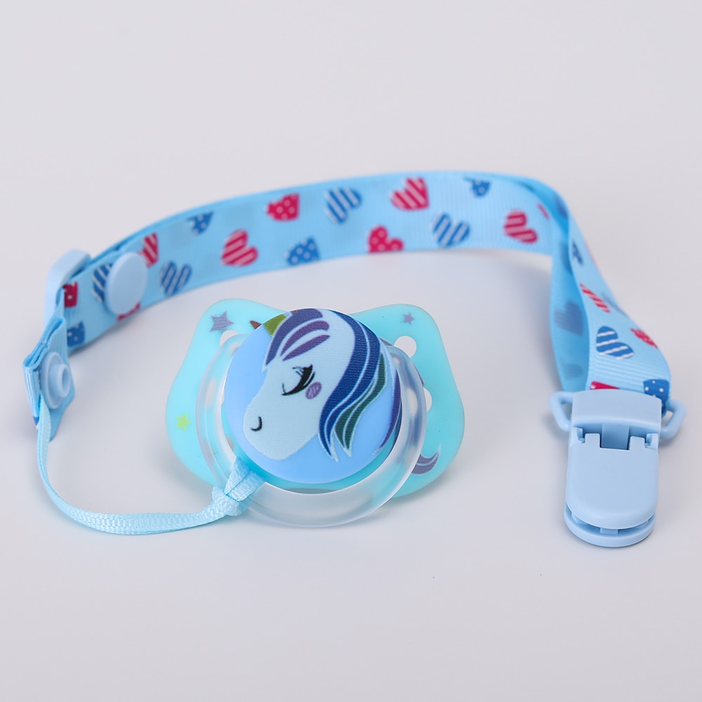 Transparent Pacifier Holder Baby Acrylic Pacifier BPA Free Cartoon Pattern Pacifier Clip For Baby Shower Gift Chupetes