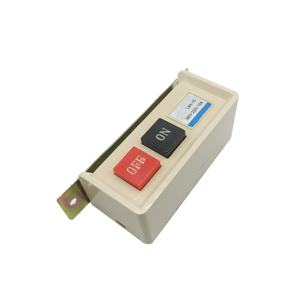1Pcs LAK-10 ON/OFF Start Stop Flush Mounted Push Button Switch AC 380/220V 10A Sewing Machine Switch