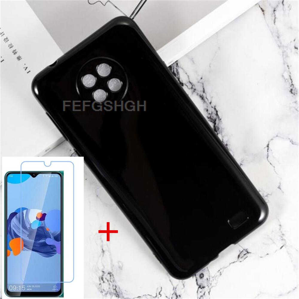 Transparent Phone Case For Oukitel C19 Pro Case Silicon Back TPU Cover For Oukitel C19 Tempered Glass Screen Protector