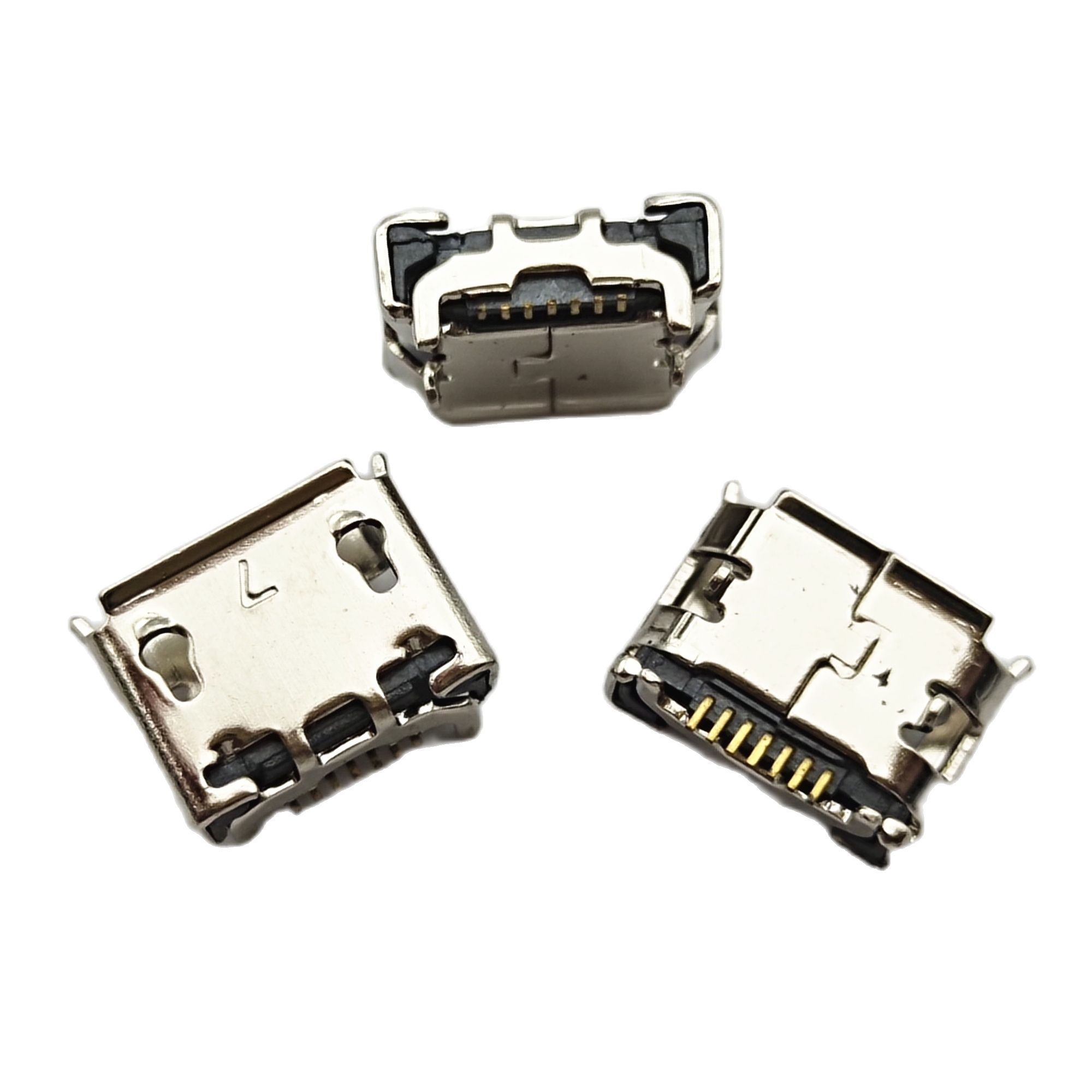 50pcs Micro USB 7pin ox horn mini Connector Charging port For Samsung S2 I9100 S5600 S5233 S3650 S5603 Charging tail plug port