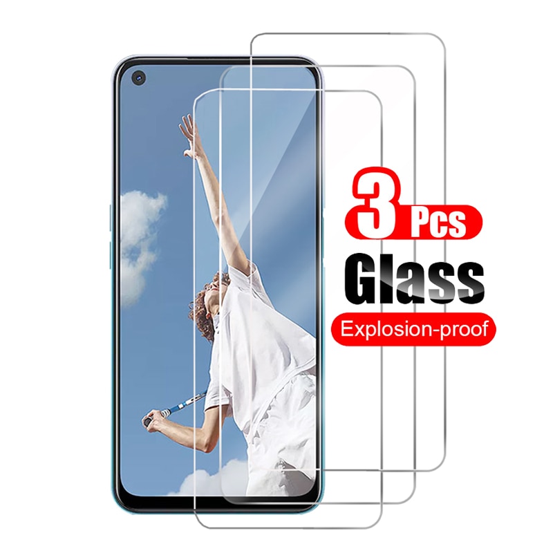 3Pcs Tempered Glass For Oppo A52 Screen Protector Glass On For Oppo A52 Toughened Anti Scratch Protective Glass Film 9H Clear