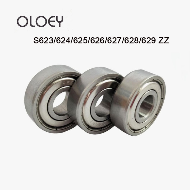 S623ZZ S624ZZ S625ZZ S626ZZ S627ZZ S628ZZ S629ZZ Stainless Steel Bearings ABEC-3 5PCS 440C roller ZZ Ball Bearings