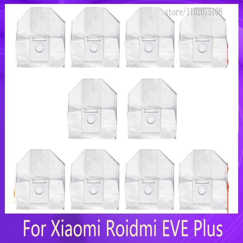 10Pcs Dust Bag For Roidmi EVE Plus Vacuum Cleaner Parts Household Cleaning Replace Tools Accessories Dust Bags
