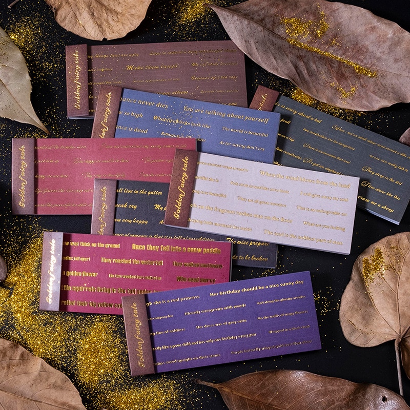 20 Pcs Vintage Nice Words Sentences Fairy Tales Book Stickers For Decoration Laptop Scrapbooking Card Making