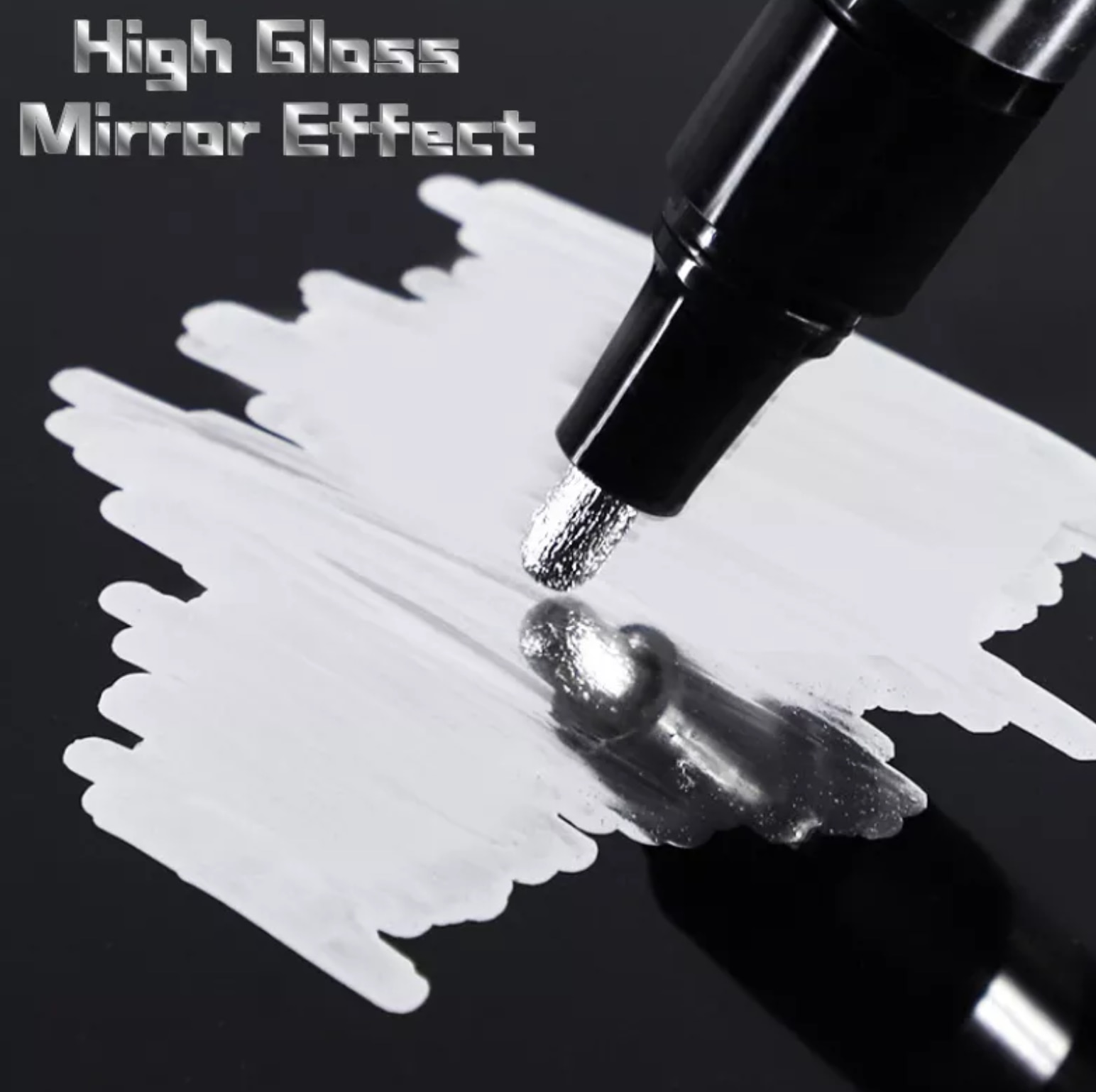 1/2/3mm Nib Mirror Gold Silver Marker Reflective Paint Metal Chrome Plate DIY Liquid Signature Model High-gloss Pen