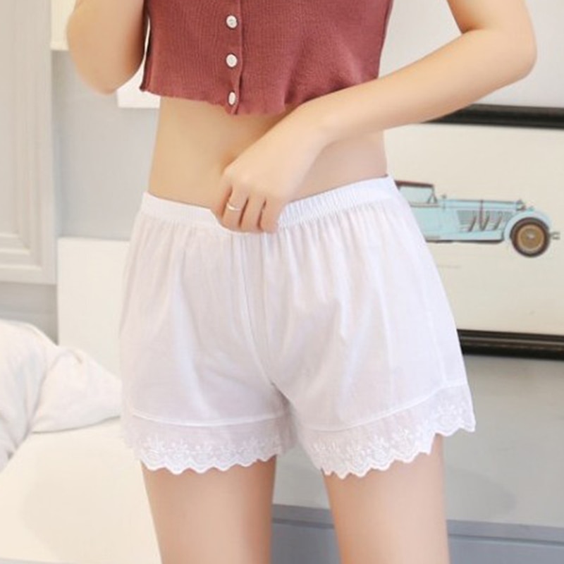 New Black Short Pants Cotton Women Safety Pants Boxer Femme Lace Outdoor Wear Underpants Women Shorts Pantalones Corto De Mujer