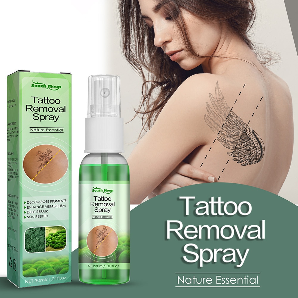 30ML Tattoo Removal Spray Painless Scarless Skin Tattoos Remover Natural Body Tattoo Cleaning Spray Skin Repair