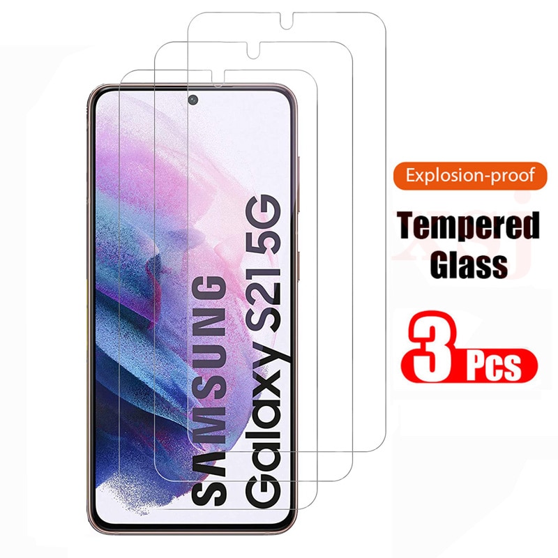 3PCS Full Cover Tempered Glass On the For Samsung S21 5G S22 Plus S20 FE Screen Protector On Samsung S21Plus S21FE Glass