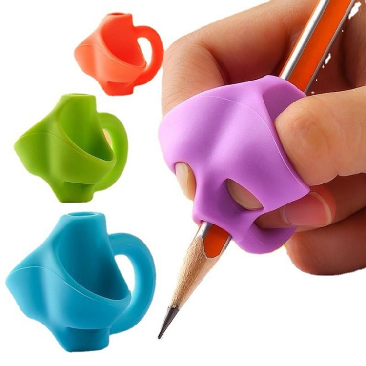 10PCS Child Pen Grips Silicone Three-finger Pen Set Student Correction Writing Posture Corrector Stationery School Supplies