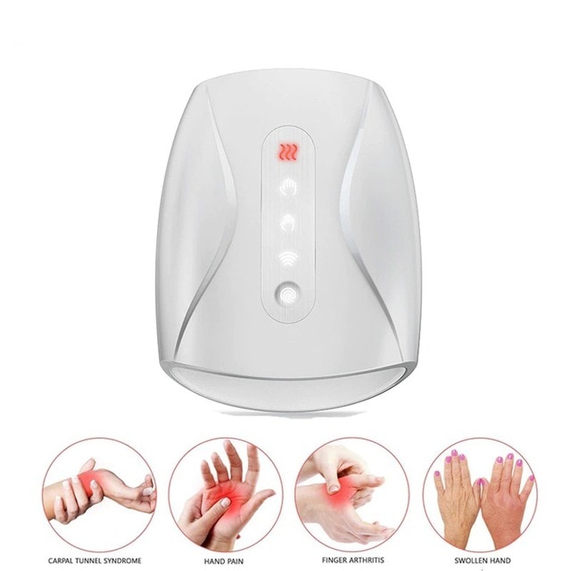 Electric Finger Massager Acupoint Massage Hand Massager Heated Physiotherapy Air Compression Palm Wrist Spa Relax Pain Relief