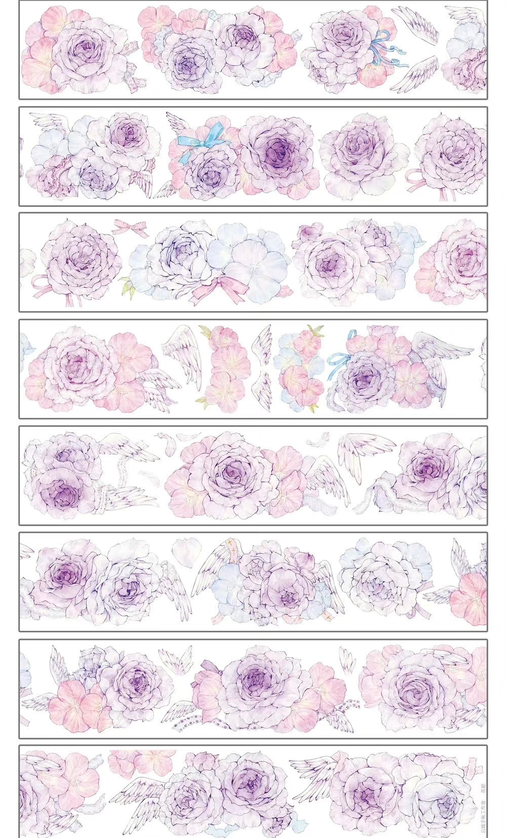 10 Meter New Pink Flower Shiny PET Tape Journal Collage