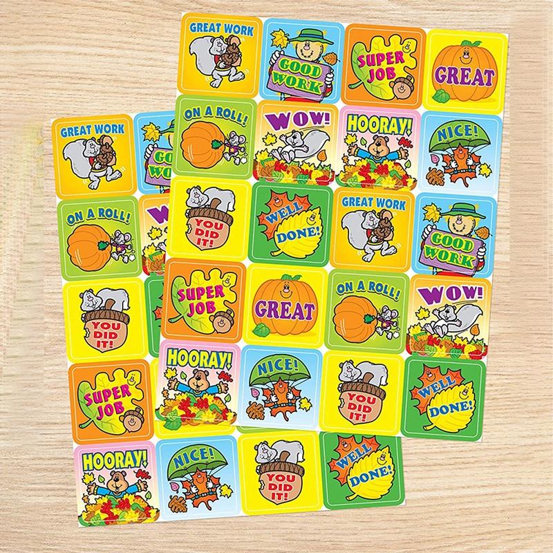 200pcs Cartoon Animal English Reward Sticker Kids Scrapbooking Toys School Teacher Motivational Stickers