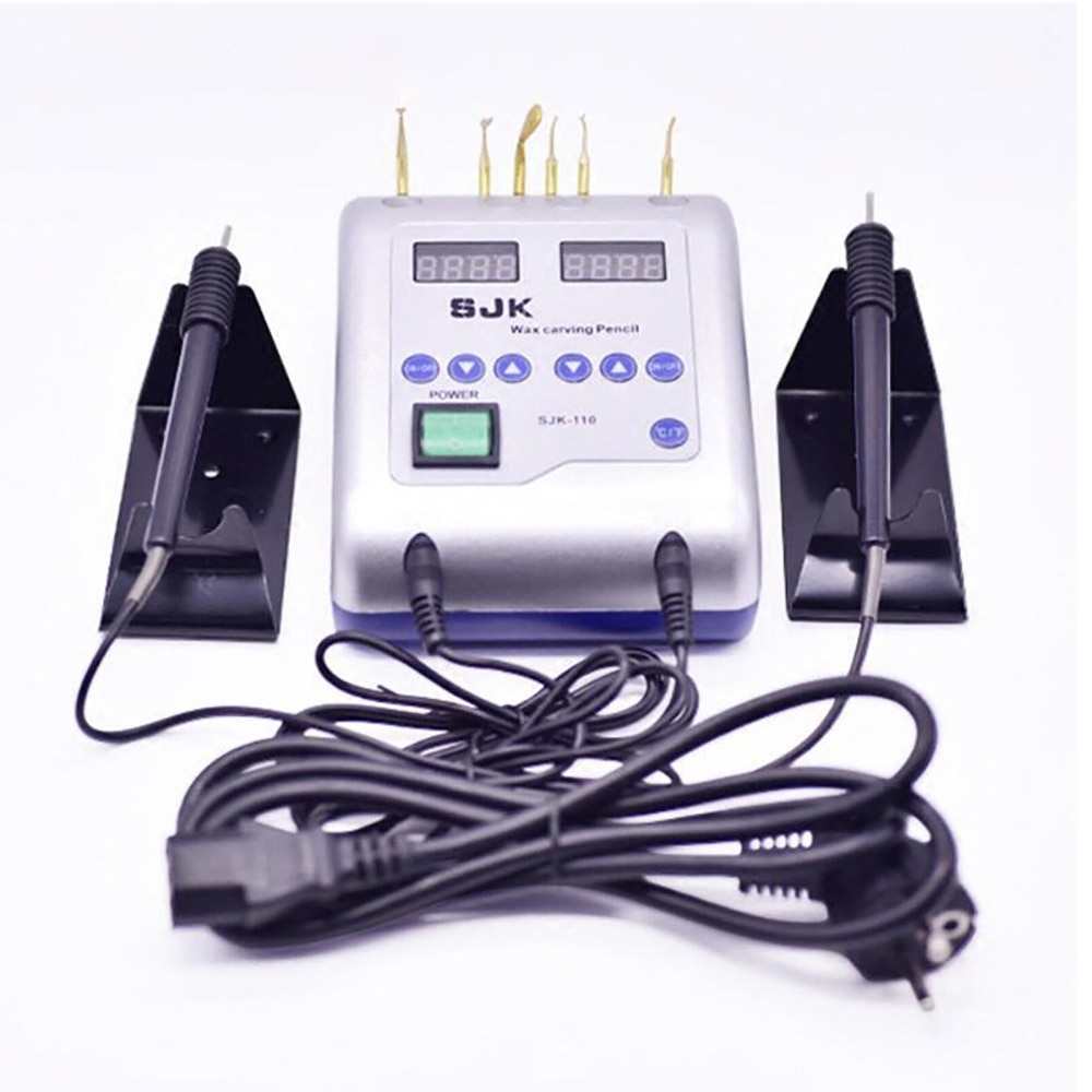 Electric Waxer Wax Knife Carving Dental Lab Equipment Electric Waxer Carving Knife Contain 6 Wax Tips+2 Pens Dentist Tools