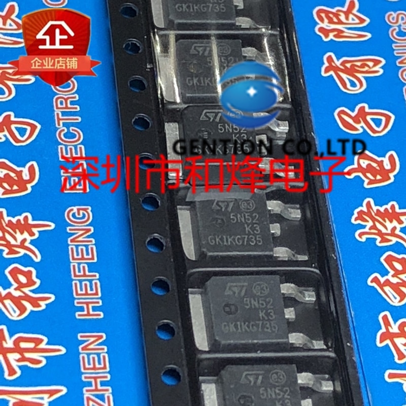 10PCS 5N52K3 STD5N52K3 TO-252 525V 4.4A in stock 100% new and original