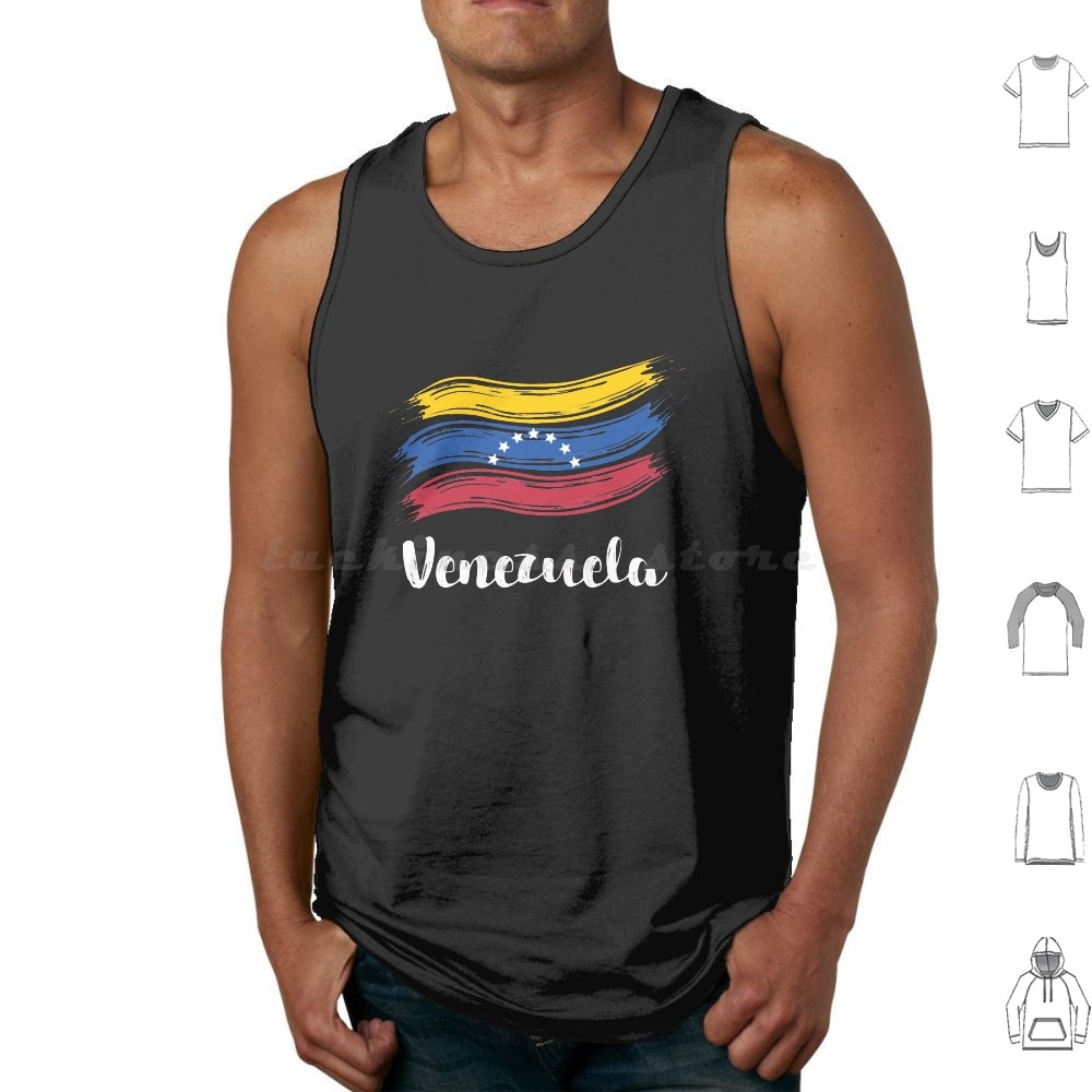 Venezuela 7 Stars Flag Tank Tops Print Cotton Venezuela Vzla Seven Stars Venezuela Flag Venezuela Boutique Vzla