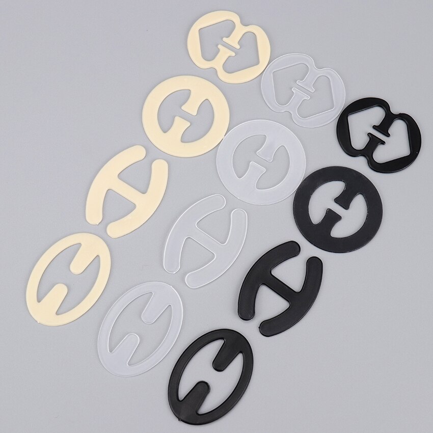 3PCS/Set Wedding Bra Straps Bra Strap Buckles Shadow Shaped Buckle Conceal Clear Underwear Slip Buckle
