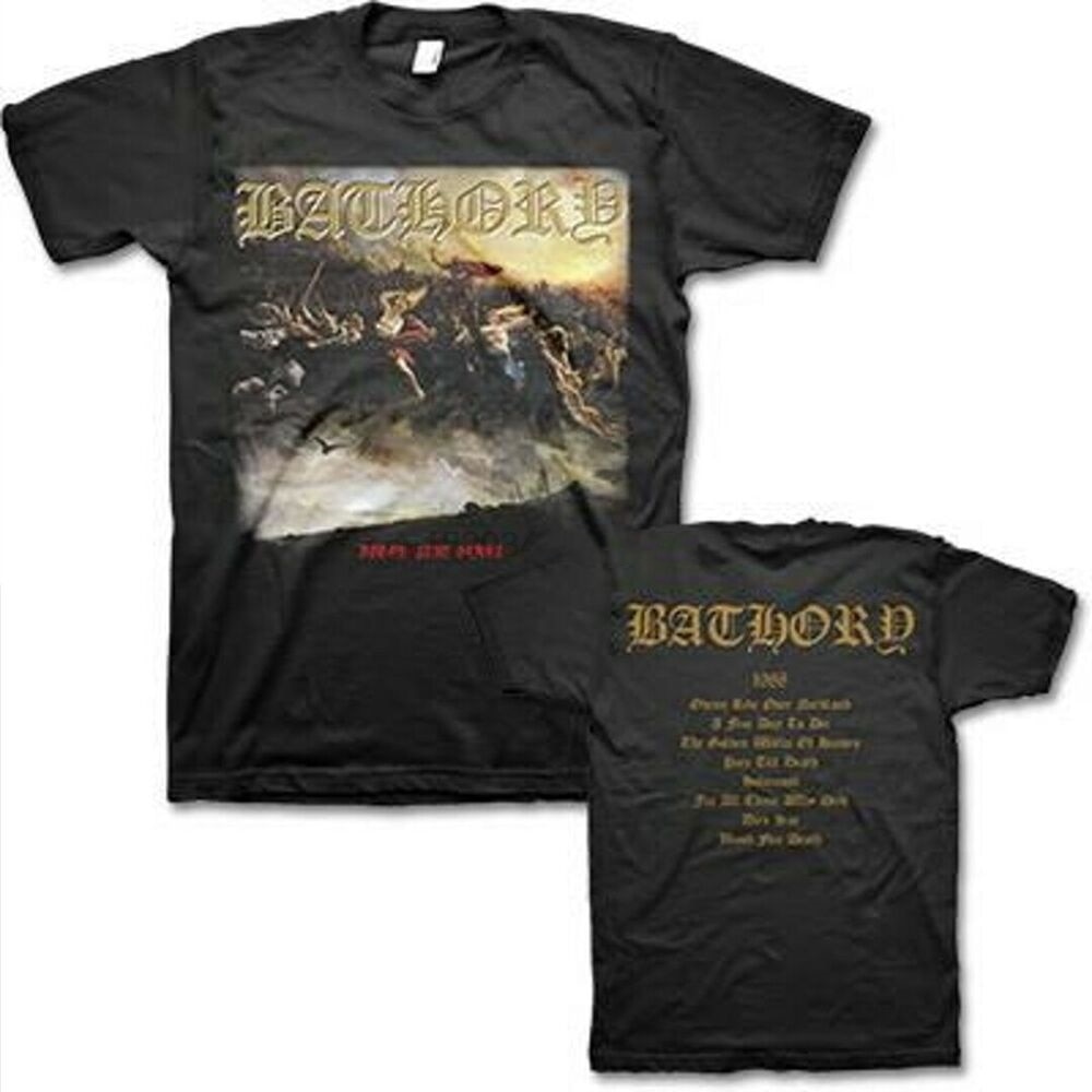 New Bathory Blood Fire Death Album Black Metal Shirt (Sml-2Xl) Badhabitmerch